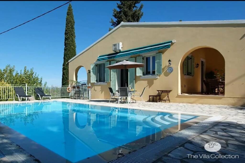 Gastouri Villa Pascalia With Heated Pool In October And Views Achilleion Ngoại thất bức ảnh