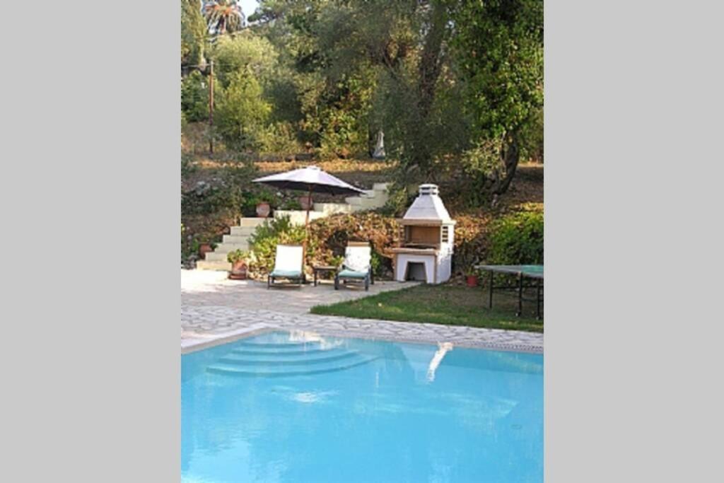 Gastouri Villa Pascalia With Heated Pool In October And Views Achilleion Ngoại thất bức ảnh